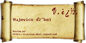 Vujevics Ábel névjegykártya